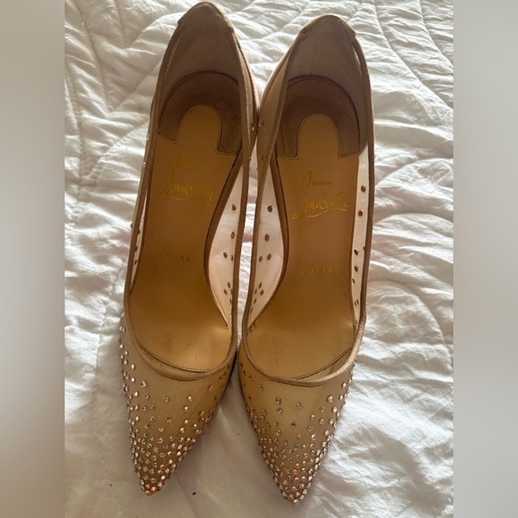 Christian Louboutin Shoes - Christian Louboutin Gold Studded Heels